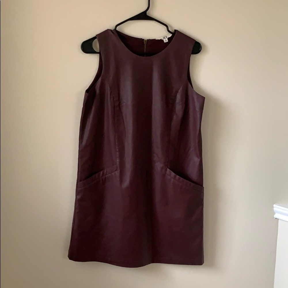 All leather dress with front pockets size 6